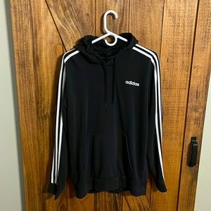 adidas Men's Essentials 3-Stripes Hoodie, Size Large.